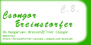 csongor breinstorfer business card